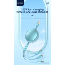M21S 3-in-1 100W fast charging cable