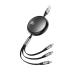 Sendem M21S 3 In 2 Retractable 100W Fast Charging Data Cable
