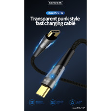 T15 -1.5m transparent punk style fast charging cable T15 -1.5m transparent punk style fast charging cable